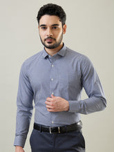 Navy Checked Formal Shirt